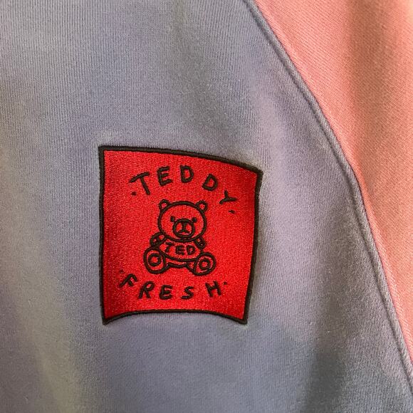 Teddy Fresh Pastel Colorblock Hoodie 100% Cotton Long Sleeve Men's Size Small - Picture 5 of 13